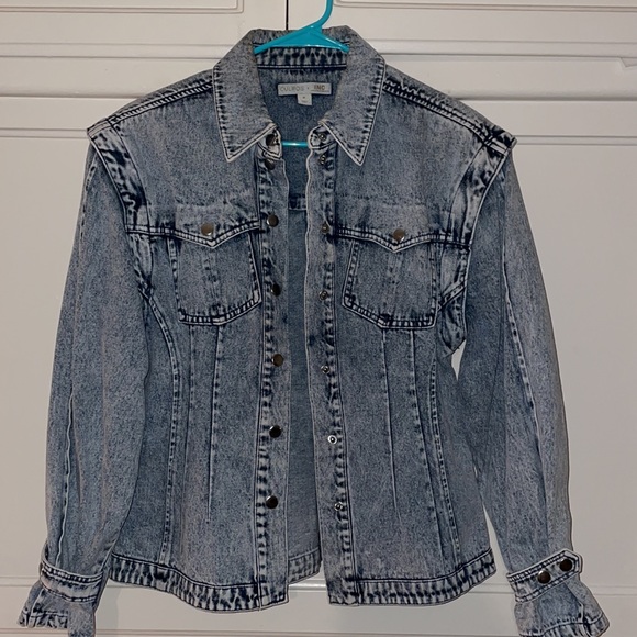 NY SALE 💓 CULPOS X INC Jean Jacket, in Acid Wash, Created for Macy's, Size M - Picture 3 of 9